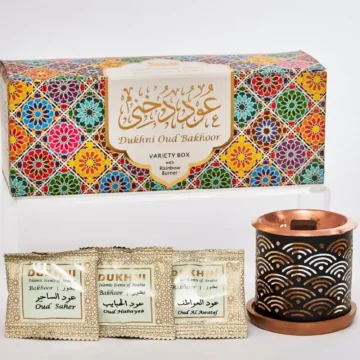 Bedūmiai Bakhoor Smilkalai (20 vnt.) ir Rainbow Exotic Bakhoor Smilkyklė